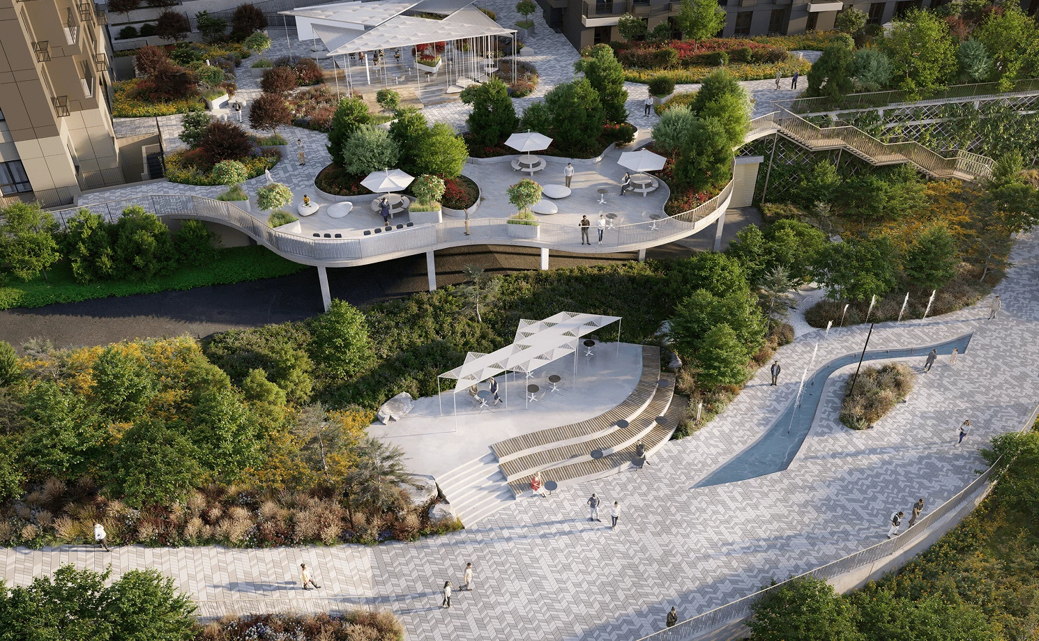 The largest courtyard-park in its district